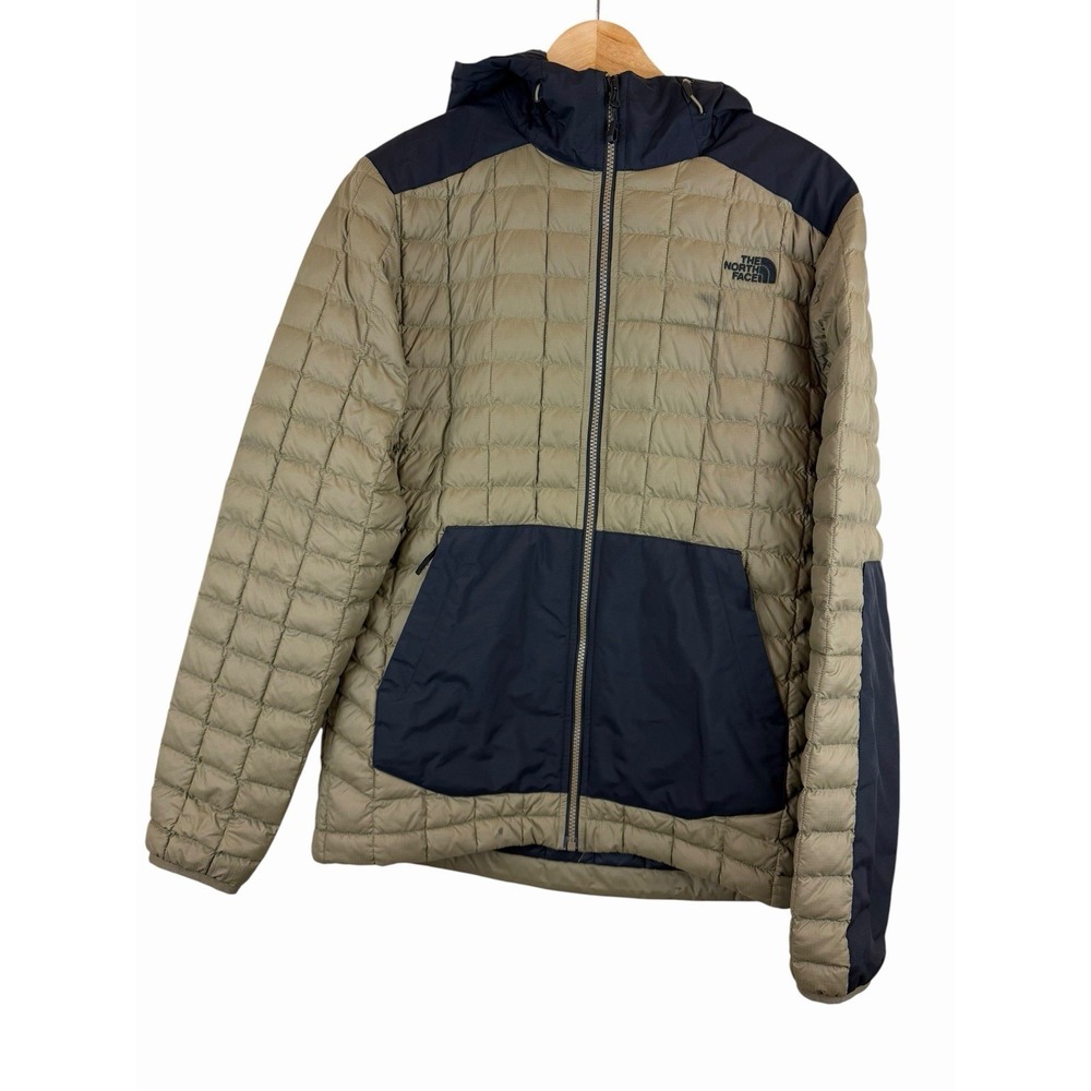 The North Face Thermoball Quilted Puffer Jacket Men's Size S Olive/Black *SEE